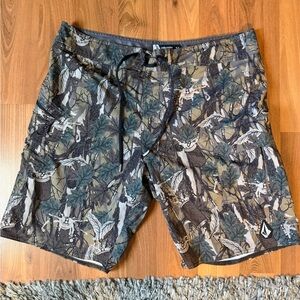 Volcom Men's Forest Print Board Shorts